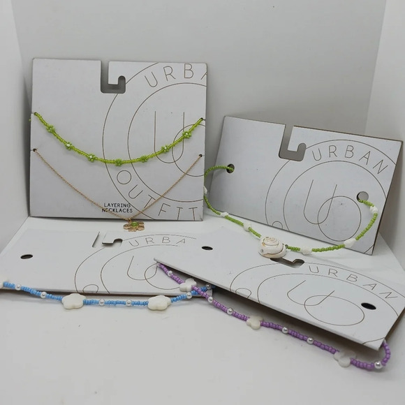 NWT 5 PC. URBAN OUTFITTERS NECKLACES - Picture 1 of 4